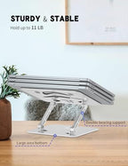 Z-Shaped Laptop Stand for Desk Fits 10"-16" Notebook, Silver - Image 5