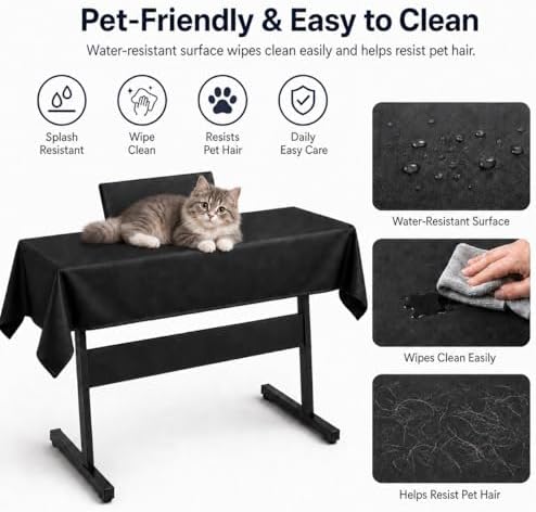 Piano Keyboard Cover with Integrated Music Stand Dust Protector, Thick Faux Leather Digital Piano Dust Cover for 88/76/61 Keyboards, Waterproof, Dustproof & Pet Hair Resistant– Easy Clean - Image 3