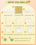 Metal Pegboard Combination Kit 4 Pack Peg Board and 26 Accessories - Image 3