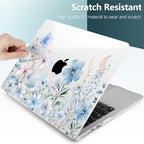 DONGKE for MacBook Air 13 Inch Case M5 2026 M4 2025 M3 M2 2024-2022 A3449 A3240 A3113 A2681, Plastic Hard Shell & Keyboard Cover & Screen Film for MacBook Air 13.6 Inch Case - Blue Flowers - Image 4