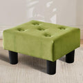 Small Foot Stool Ottoman, Velvet Footstool Ottoman Foot Rest for Couch, Rectangle Footstools and Ottomans Small for Living Room, Entryway and Bedroom (Olive Green) by FIMIVIBI