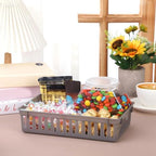 Boao 48 Pieces Plastic Baskets for Organizing 10.24 x 6.5 x 2.36 Inch Rectangular Storage Trays Plastic Organizer Bins Rectangle for Classroom Organization(Gray) - Image 6