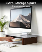Aluminum Monitor Stand Riser with Wooden Legs, 15.75" Wide - Image 4