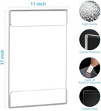 EHWINE Acrylic Sign Holder 8.5 x 11 Wall Mount, 3 Pack Horizontal Display - Image 3