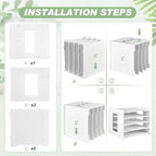 Juexica 2 Pack 5 Tier Scrapbook Paper Organizer, 11 x 12.6 x 12.6 Inch - Image 2
