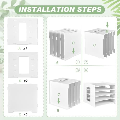 Juexica 2 Pack 5 Tier Scrapbook Paper Organizer, 11 x 12.6 x 12.6 Inch - Image 2