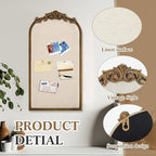 Wonderjune Linen Display Pinboard, Arch, 13" X 25", Retro Golden - Image 3