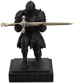 Medieval Warrior Knight Pen Holder Fun Desk Accessories Paperweight Blak - Image 3