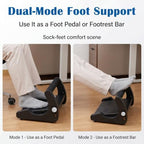 Foot Rest for Under Desk at Work, Non-Slip Wooden Under Desk Footrest, Ergonomic Foot Stools for Office Home (Black B, OneSize) - Image 3
