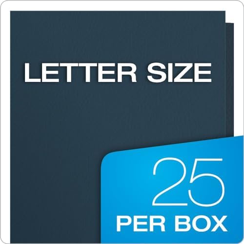 Oxford Twin-Pocket Folders, Textured Paper, Letter Size, Dark Blue, Holds 100 Sheets, (57538EE) 25 Count (Pack of 5) - Image 6
