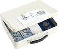 KYODOLED Off-White Safe Box with Digital Keypad Lock, Lock Box with Code for Personal Items, Metal Security Box for Cash, Passport, Ideal for Home, Office, Garage Sale, 11.8'' x 9.4'' x 3.5'' by KYODOLED
