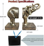 Elephant Book Ends Decorative Bookends for Shelves, Animal Elephant Bookends for Bookshelf Decor, Decorative Book Stoppers for Home Office Library - Image 3