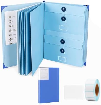 Document Storage Set - Accordion File Folder - Receipt Holder - Label Paper by Unknown