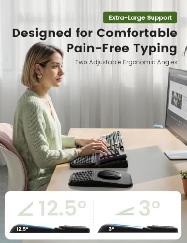 Vaydeer Keyboard Stand and Mouse Pad Set, Ergonomic Arm Support Pad - Image 3