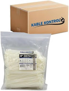 Kable Kontrol Cable Zip Ties, 8 Inch, 10000 Pcs, 50lbs Test, Natural White by KABLEKONTROL%C2%AE