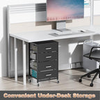 4-Drawers Metal Rolling Cart, Utility Storage Cart with Wheels - Image 4
