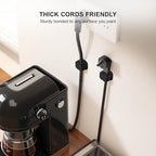 36 Pack Magnetic Cable Clip Organizer Cord Holder, Picozon Adhesive Cable Management, Wire Phone USB Charger Cable Holder, Keeper Organizer for Office Home Desktop Table - Black - Image 4
