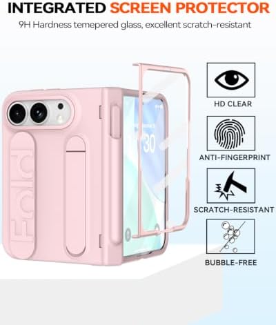 for iPhone Ultra Case with Pen Holder & Stylus & Finger Strap Pink - Image 5