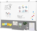 SWANCROWN White Board Bulletin Board Combo, 36 x 24 inches, Aluminum Frame by SWANCROWN