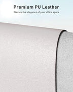 Aothia Faux Leather Desk Mat - Large Mouse Pad, Non-Slip PU Leather Blotter, Waterproof Writing Surface for Office and Home (Pale Lavender White, 63" x 24") - Image 2