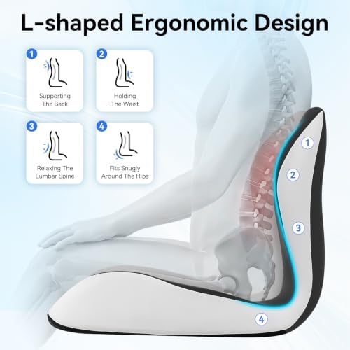 Seat Cushion for Office Chair and Car, Lumbar Support Pillow for Chair - Image 6
