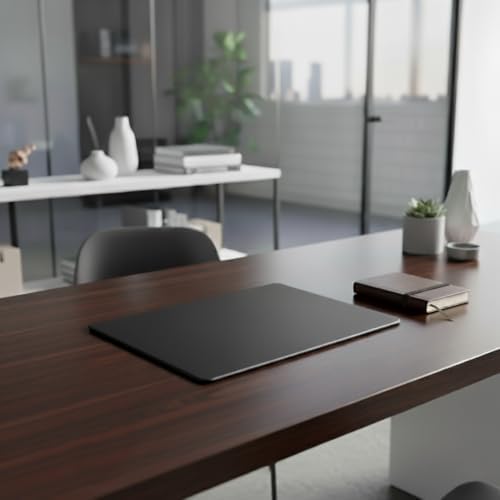 Dacasso Classic Black Leather 14" x 11.5" Luxury Conference Table Pad - Leather Desk Blotter for Writing - Boardroom Organization & Executive Desk Decor - Image 3