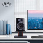 Computer/Bookshelf Desktop Speaker/Studio Monitor Stands | 33 lb Load Capacity, Medium-Density Fiber Core, Cable Clips and Ties, 9.3" x 7.3" Top Platform - Image 3