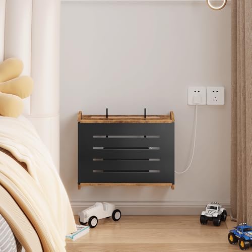 Homode Wooden WiFi Router Box Hider, Wall Mount Router Shelf - Image 6
