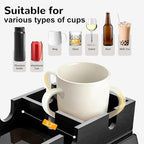Korser Couch Armrest Table, Sofa Arm Tray with Removable Cup Holder, 2 in 1 Anti-Slip Armrest Tray Table for Couch, Bamboo Foldable Couch Cup Holder for Drinks Snacks Phone Remote Control - Image 5
