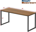 SHW Mission 48-Inch Home Office Computer Desk, Walnut - Image 3