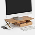Anji Mountain Monitor Stand for Desk - Desktop Organizer & Laptop Riser, Ergonomic Monitor Riser, Space-Saving, Durable, Easy Assembly & Ideal for Home & Office,Natural, 24-Inch, Pro Edition by AnjiMountain