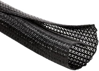 MGI SpeedWare Braided Split-Sleeve Wire Loom for High-Temperature Automotive Harness and Home Cable Management 25 feet (1/4") by MGISpeedWare