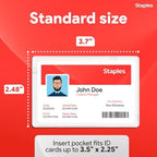 Staples Magnetic Badge Holders, Credit Card Size, Clear, 25-Pack - Image 3