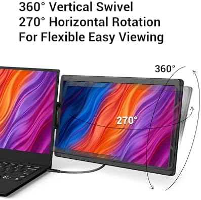 Laptop Screen Extender, 13.3" FHD Portable Second Monitor for Laptop - Image 2