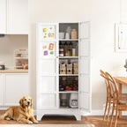 Yizosh Metal Storage Cabinet with 2 Doors and 4 Adjustable Shelves by Yizosh