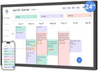 Digital Calendar 24 Inch Touch Screen, Electronic Wall Calendar Chore Chart for Family Monthly/Weekly Planner, Interactive Display Smart Calendar for Home Organization, Desk Mount Included - Black by DragonTouch