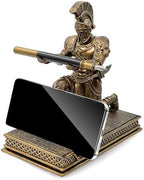 Roman Warrior Pen Holder Knight Desktop Accessories Resin Pen Holder as a Gift for Office and Home (Bronze) by Unknown