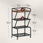 MAHANCRIS Mobile Printer Stand, Large Printer Table, 4-Tier Printer Cart - Image 3