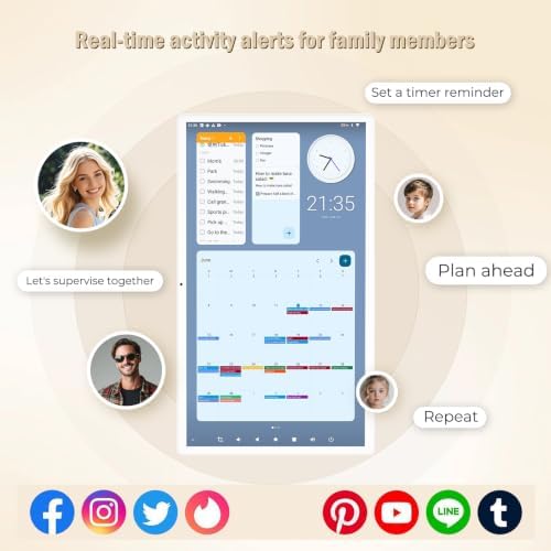 32 inch Digital Calendar,electronic digital wall touch screen smart calendar with Google Play Multi-calendar Sync for planner organizers Wall/Desk Stand - Image 4