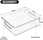 Clear Plastic Storage Bins, Pantry Organizers and Storage, Kitchen Organization and Storage Containers Bins for Organizing, Fridge, Freezer, Bathroom, Pantries, Medicine Cabinet Organizer Bin - Image 3