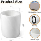 Natural Marble Toothbrush Holder for Bathroom, Stone Pen Cup for Desk - Image 2