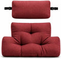 2 Piece Neck Pillow and Lumbar Support Back Cushion Set for Recliner, Red by WhereEaseMeetsGrace