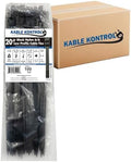 Kable Kontrol Low-Profile Cable Ties 20 Inch 1500 Pcs, 120 Lbs Test - Black by KABLEKONTROL%C2%AE