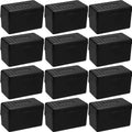 Fuutreo 12 Pack 3x5 Index Card Box Organizer Case with Lids, Black by Fuutreo