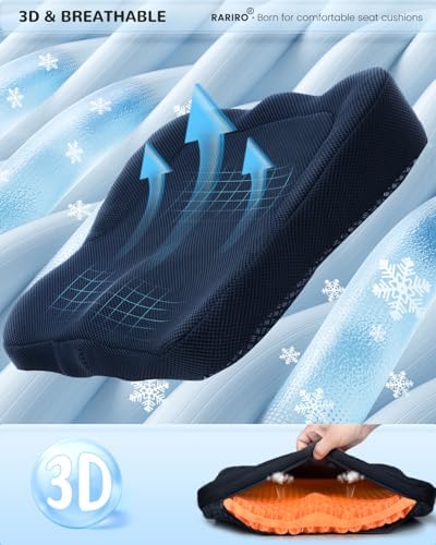 Breathable Honeycomb Gel Seat Cushion, Pressure Relief Cushion Long Sitting - Image 4