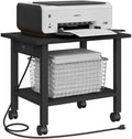 TUTOTAK Printer Stand, 2 Tier Rolling Printer Cart with Charging Station by ChoosetutotakFurnitureBuildYourCozyHome