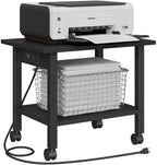 TUTOTAK Printer Stand, 2 Tier Rolling Printer Cart with Charging Station by ChoosetutotakFurnitureBuildYourCozyHome
