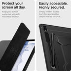 Spigen for Galaxy Tab S8 Plus Case (2022), Galaxy Tab S7 Plus Case (2020), Rugged Armor Pro Protective Tri-Fold Cover and S Pen Holder, 12.4 inch, Black - Image 6