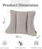 Lumbar Support Pillow 3 Section Back Pillow Office Chair for Back Support Comfortable Lumbar Cushion for Car Seat Pain Relief Sofa Rest (Grey) - Image 2