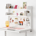 Clamp on Desk Shelf with Pegboard, Desktop Organization Bookshelf by OXBZKMY